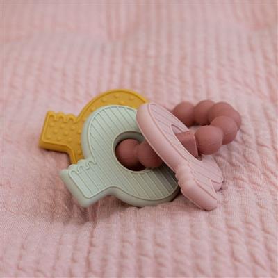 Little Dutch Siliconen Bijtspeeltje sleutelbos roze