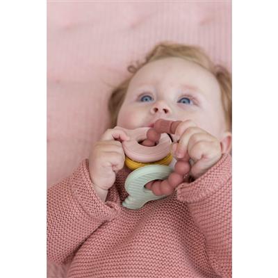 Little Dutch Siliconen Bijtspeeltje sleutelbos roze