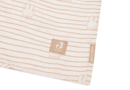 Hydrofiele Doek Small 70x70cm Miffy Stripe - Biscuit - 3 Stuks
