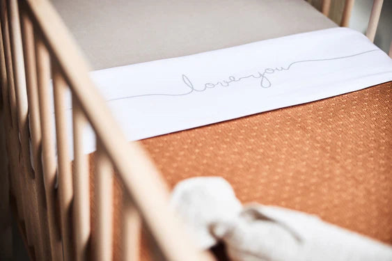 Ledikantlaken 120x150cm Love you nougat