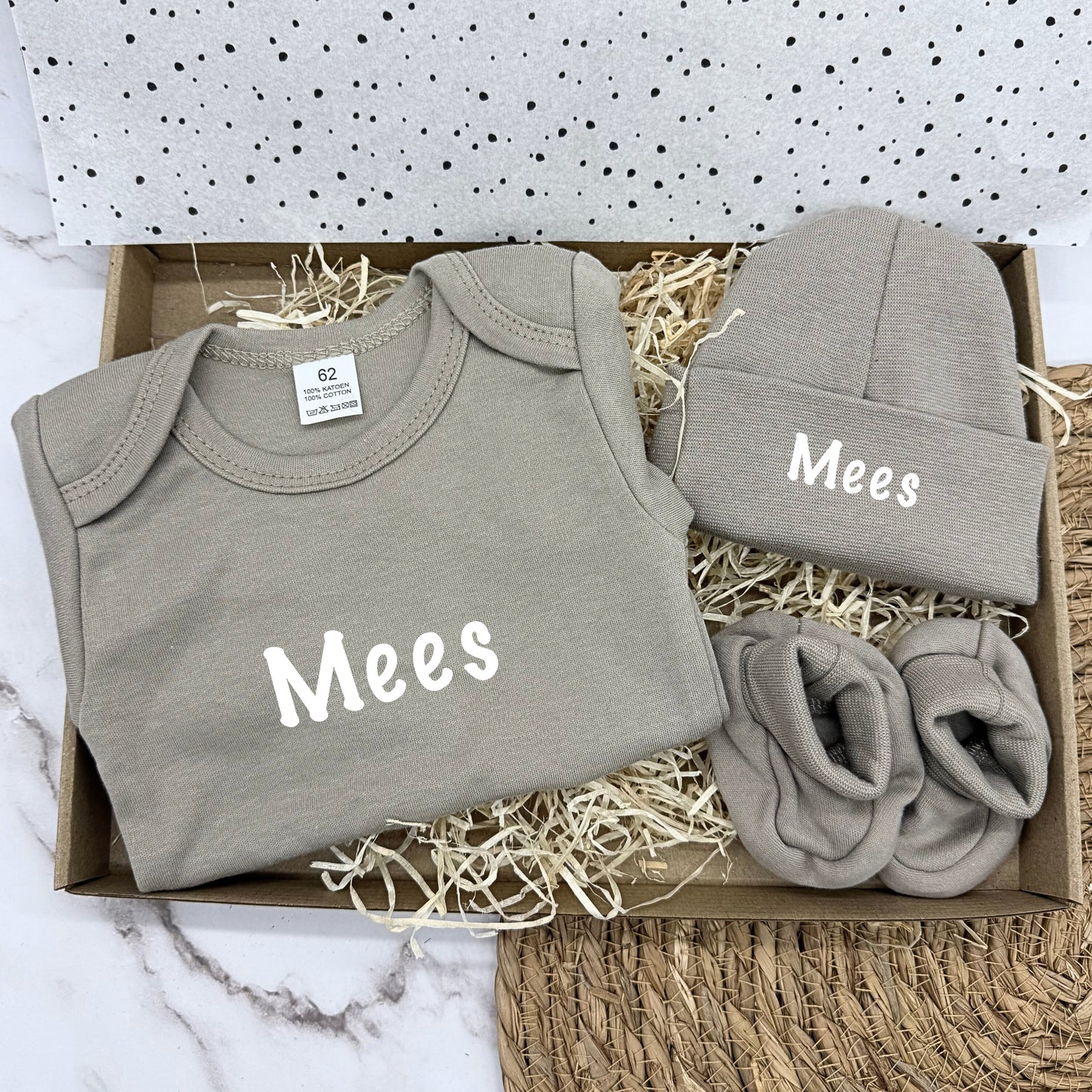 Gepersonaliseerd brievenbuscadeau newborn