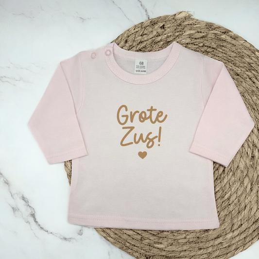 Grote zus met hartje - longsleeve