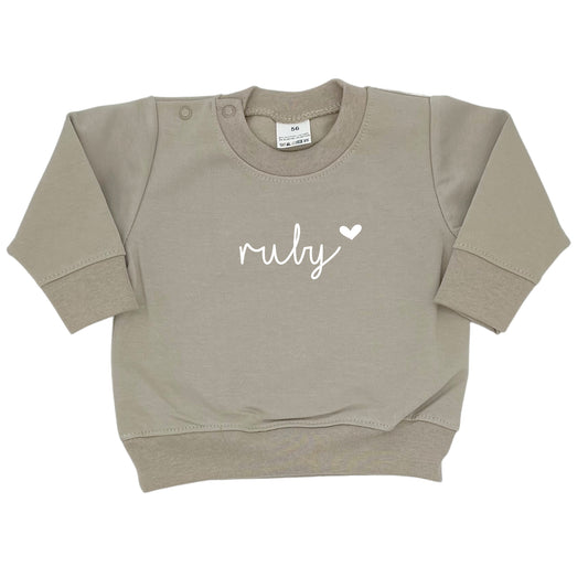 Gepersonaliseerde baby trui "Hearts"