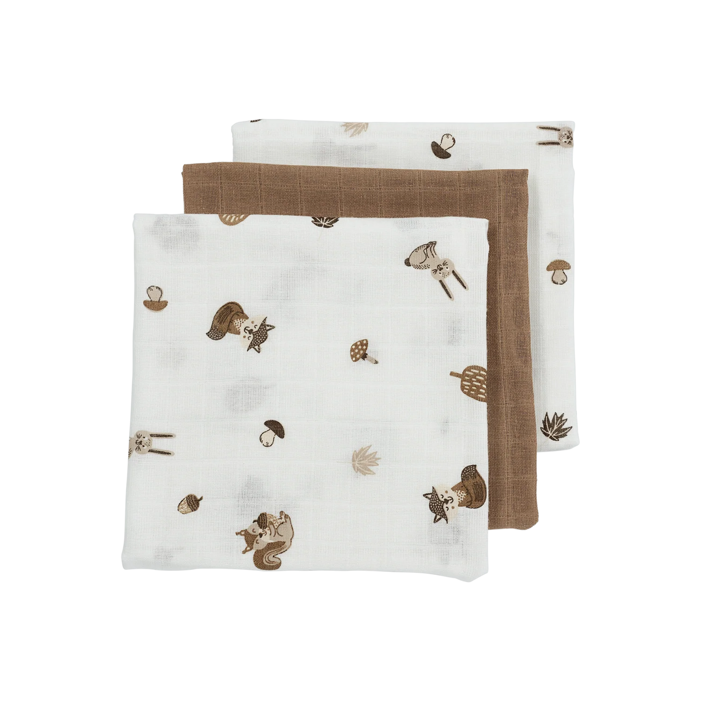 Hydrofiele doek Forest Animals Toffee (70x70) (3pack)