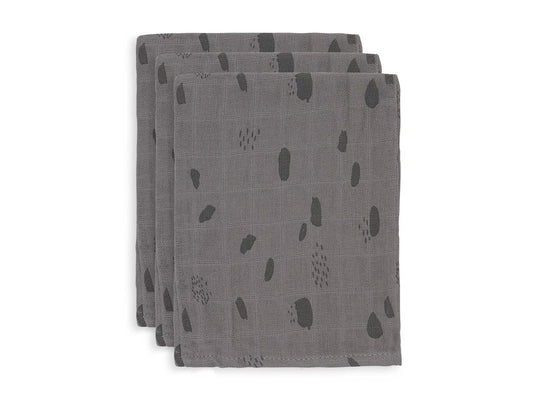 Hydrofiel Washandje Hydrofiel Spot Storm Grey (3pack)