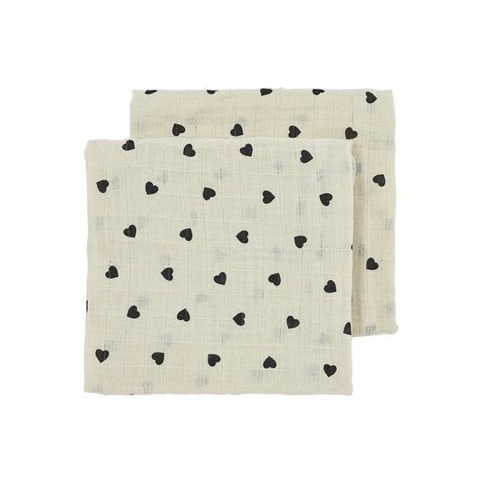 Hydrofiele doek Sweet Heart Soft Sand (2pack) (70x70)