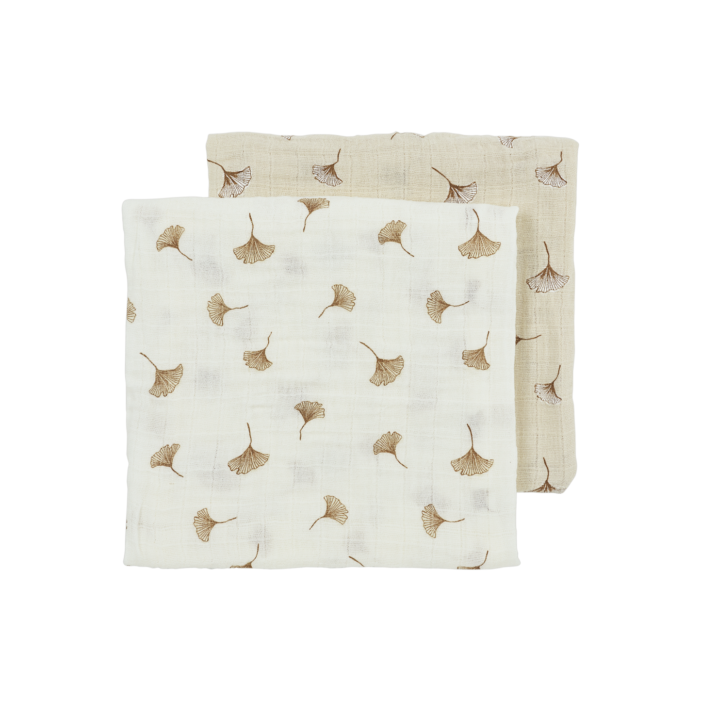 Hydrofiele doek Ginkgo Pre-washed off-white/sand (2pack) (70x70)