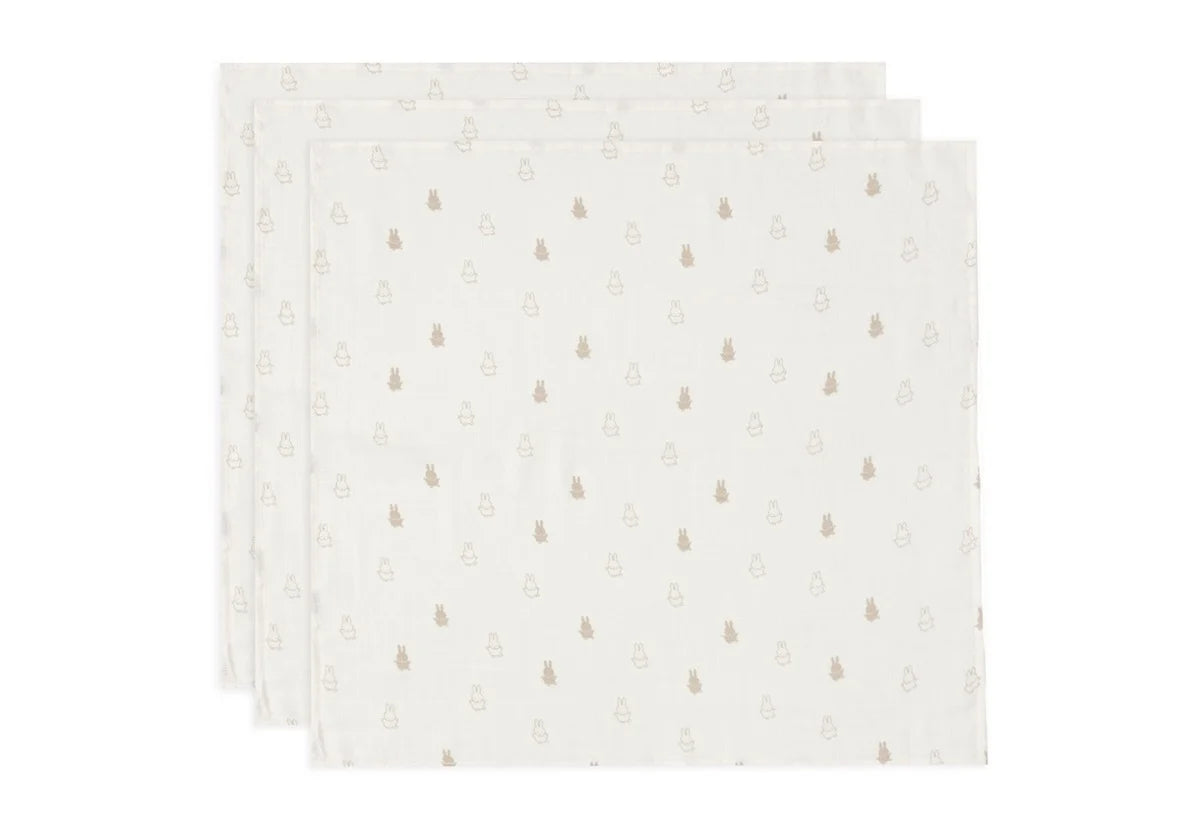 Hydrofiele Doek Small 70x70cm Happy Miffy Nougat (3pack)