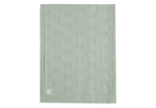 Deken Ledikant 100x150cm Shell Knit - Sea Foam - GOTS