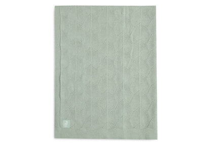 Deken Ledikant 100x150cm Shell Knit - Sea Foam - GOTS