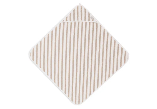 Badcape Jollein 75x75cm Stripe Terry - Olive Green