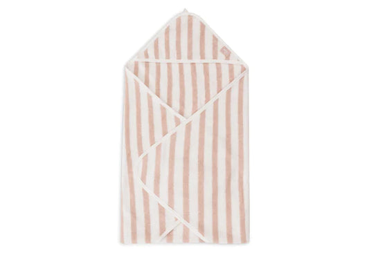 Badcape 75x75cm Stripe Terry - Wild Rose