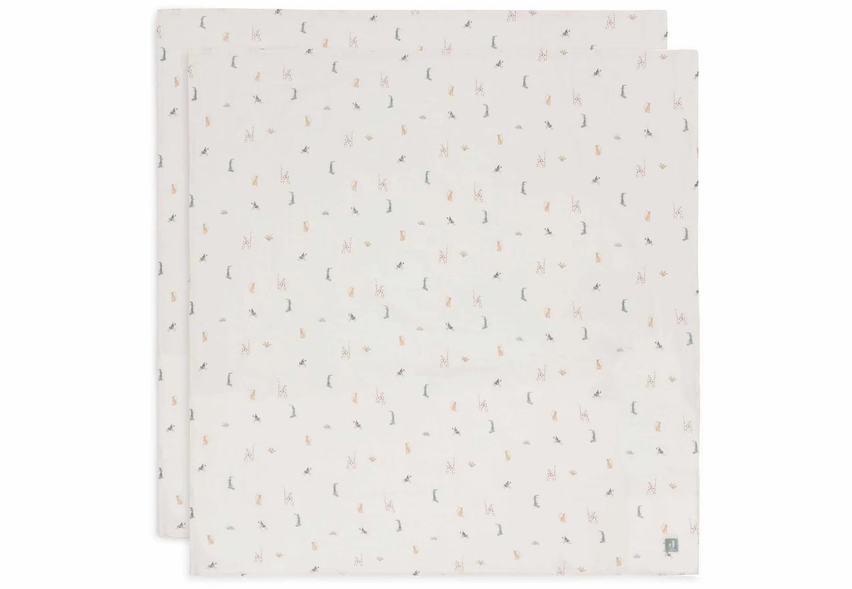 Hydrofiele Doek Large 115x115cm - Jungle Jambo - 2 Stuks