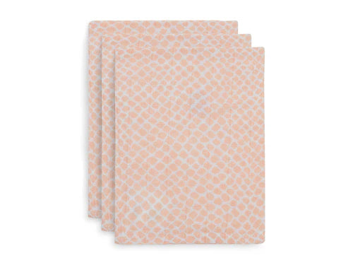 Hydrofiel Washandje Hydrofiel Snake Pale Pink (3pack)