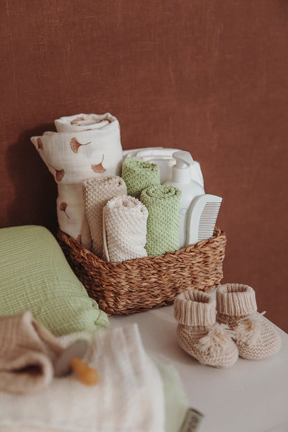 Hydrofiele doek Ginkgo Pre-washed off-white/sand (2pack) (70x70)