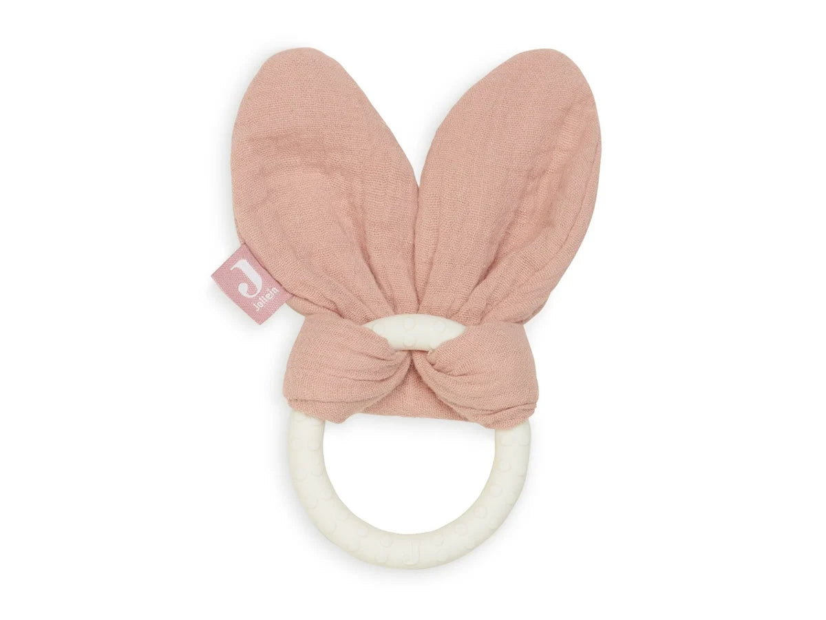 Bijtring Siliconen Bunny Ears Rosewood