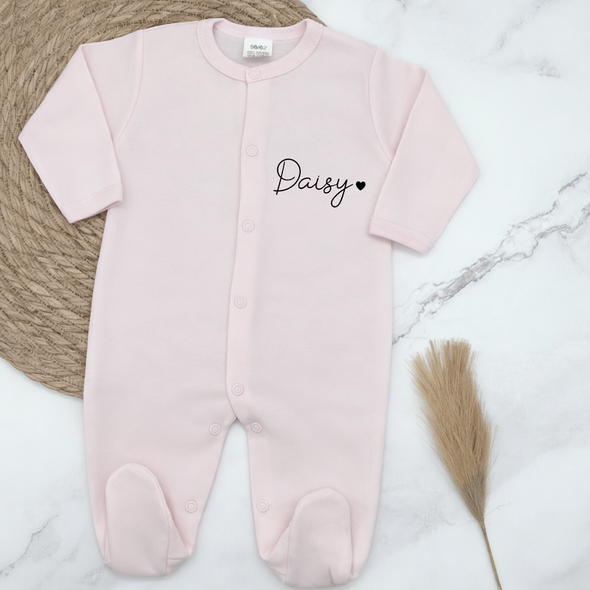 Roze boxpakje met naam + hartje