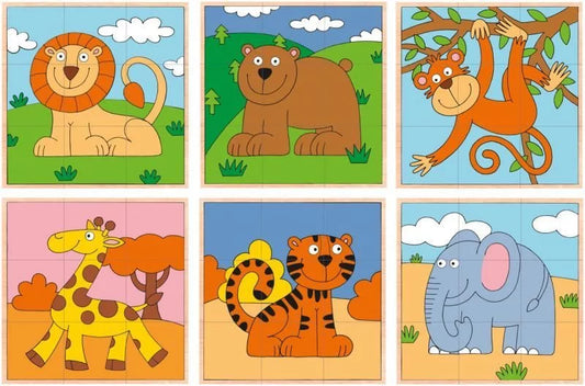 Woody blokkenpuzzel Animals