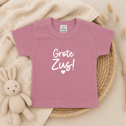 Grote zus met hartje t-shirt