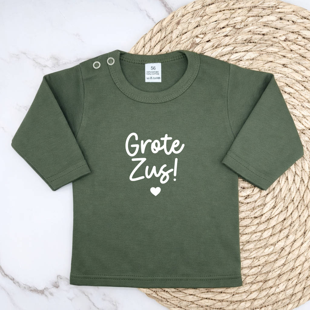 Grote zus met hartje - longsleeve