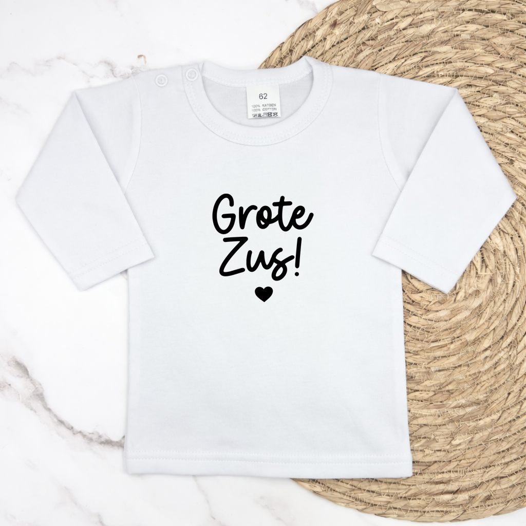 Grote zus met hartje - longsleeve