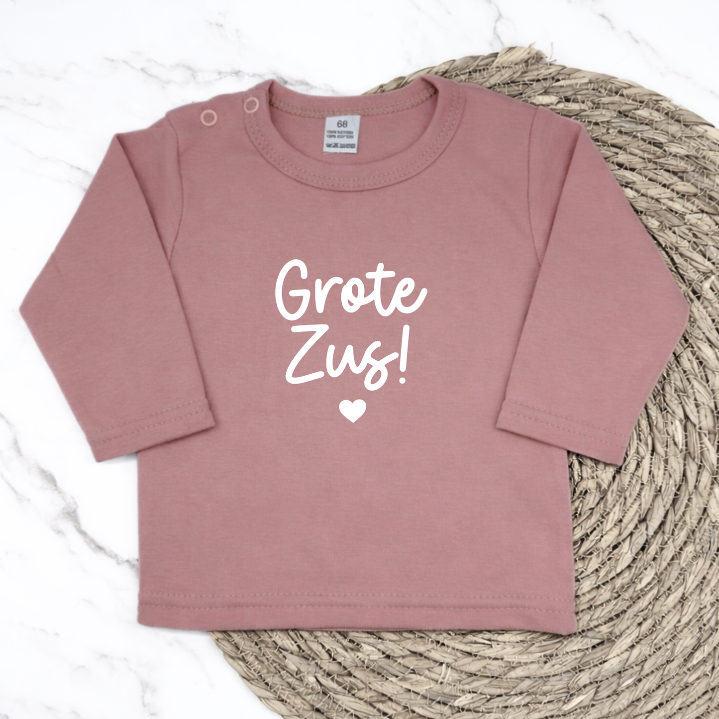 Grote zus met hartje - longsleeve