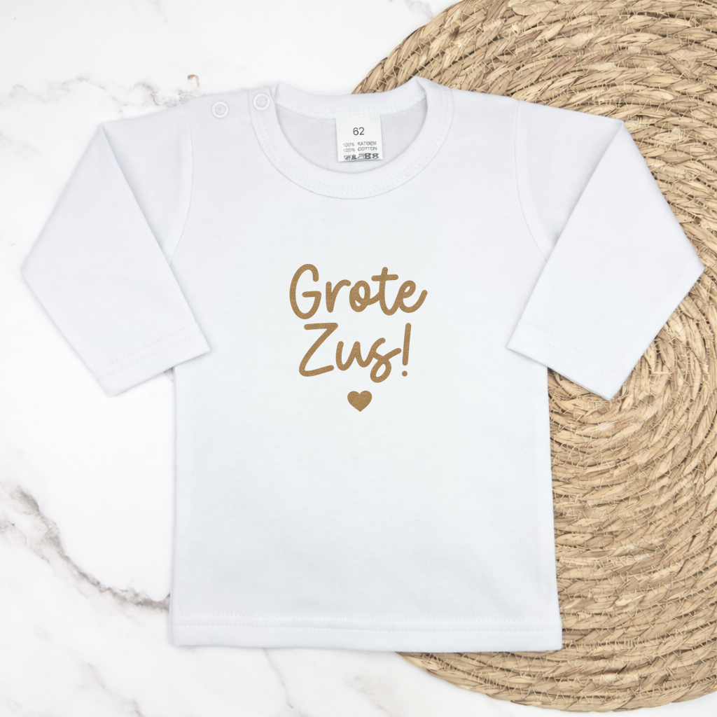 Grote zus met hartje - longsleeve