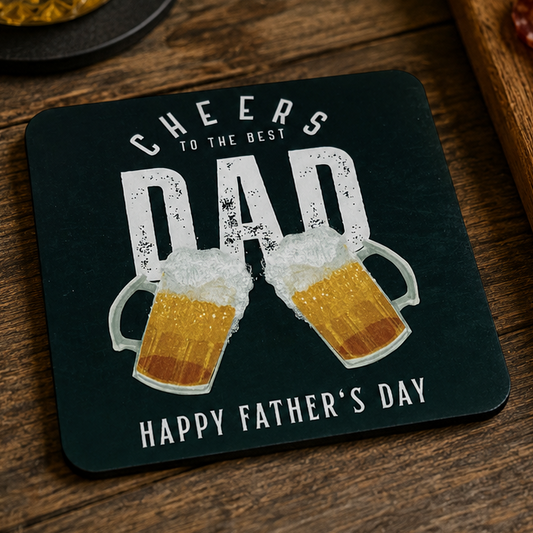 Cheers to the Best Dad - Happy Father's Day onderzetter