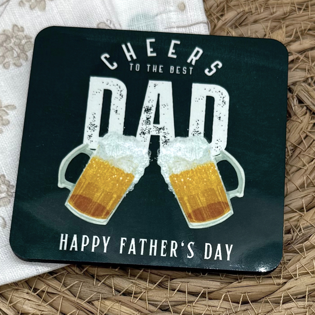 Cheers to the Best Dad - Happy Father's Day onderzetter