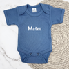Blauw baby rompertje met naam