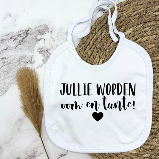 Jullie worden oom & tante! slabbetje met touwtjes