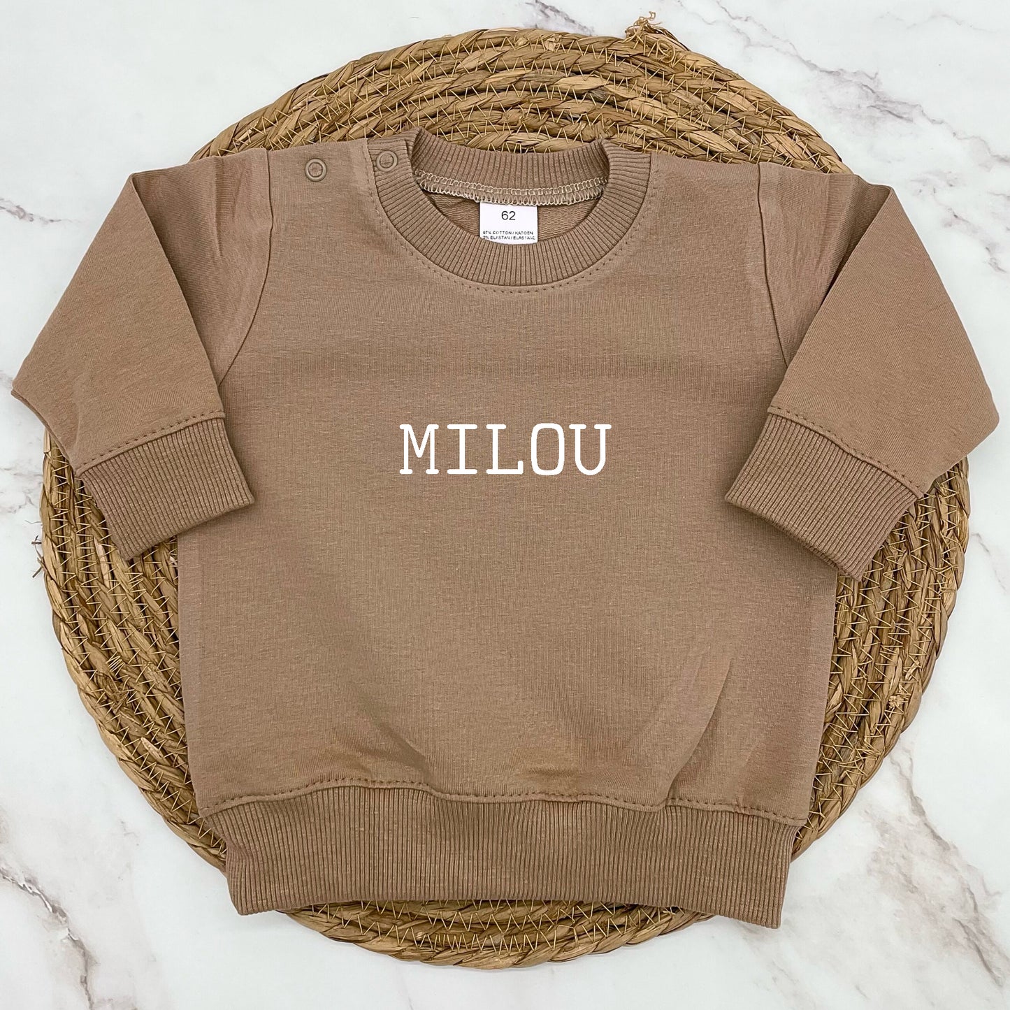 Gepersonaliseerde baby trui "Script"