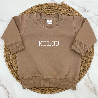 Gepersonaliseerde baby trui "Script"
