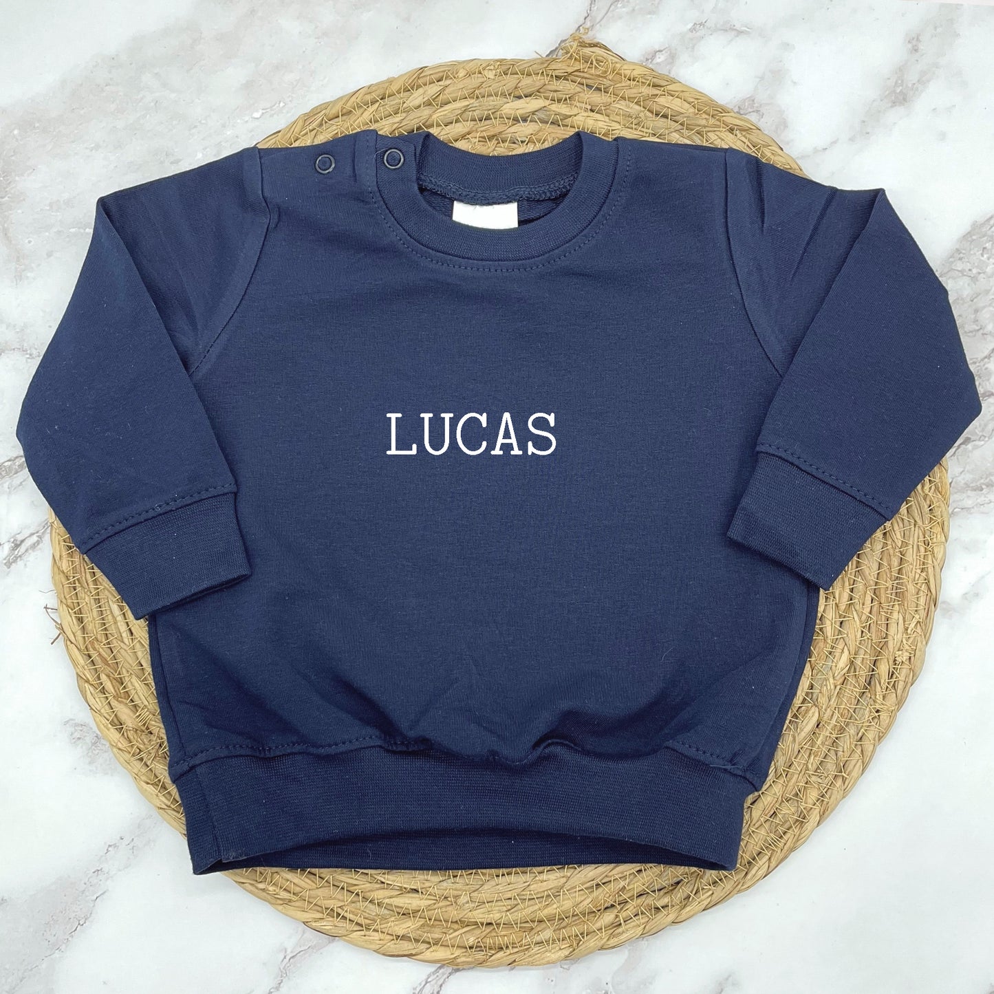 Gepersonaliseerde baby trui "Script"