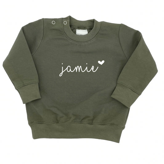 Gepersonaliseerde baby trui "Hearts"