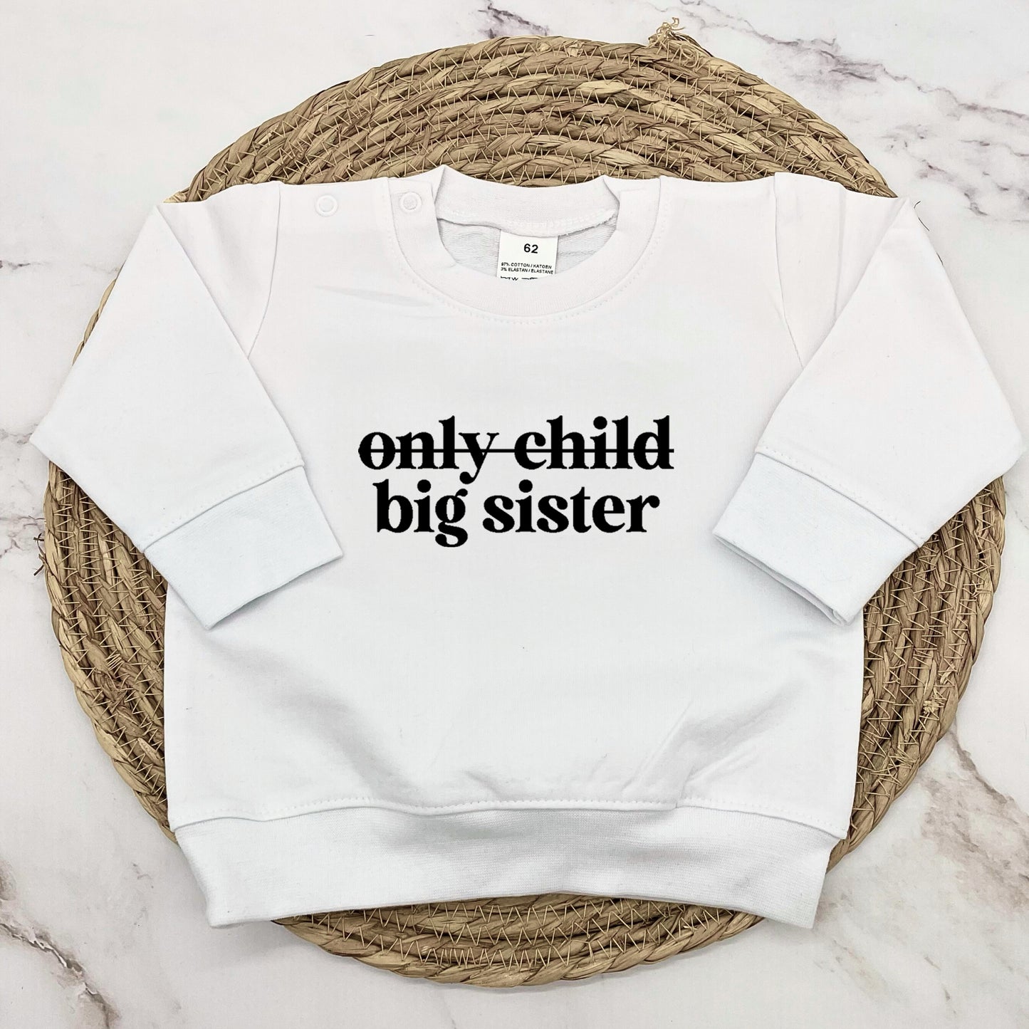 only child / big sister sweater