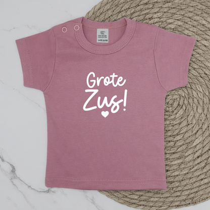 Grote zus met hartje t-shirt