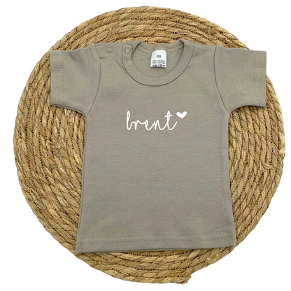 Gepersonaliseerd baby t-shirt "Hearts"