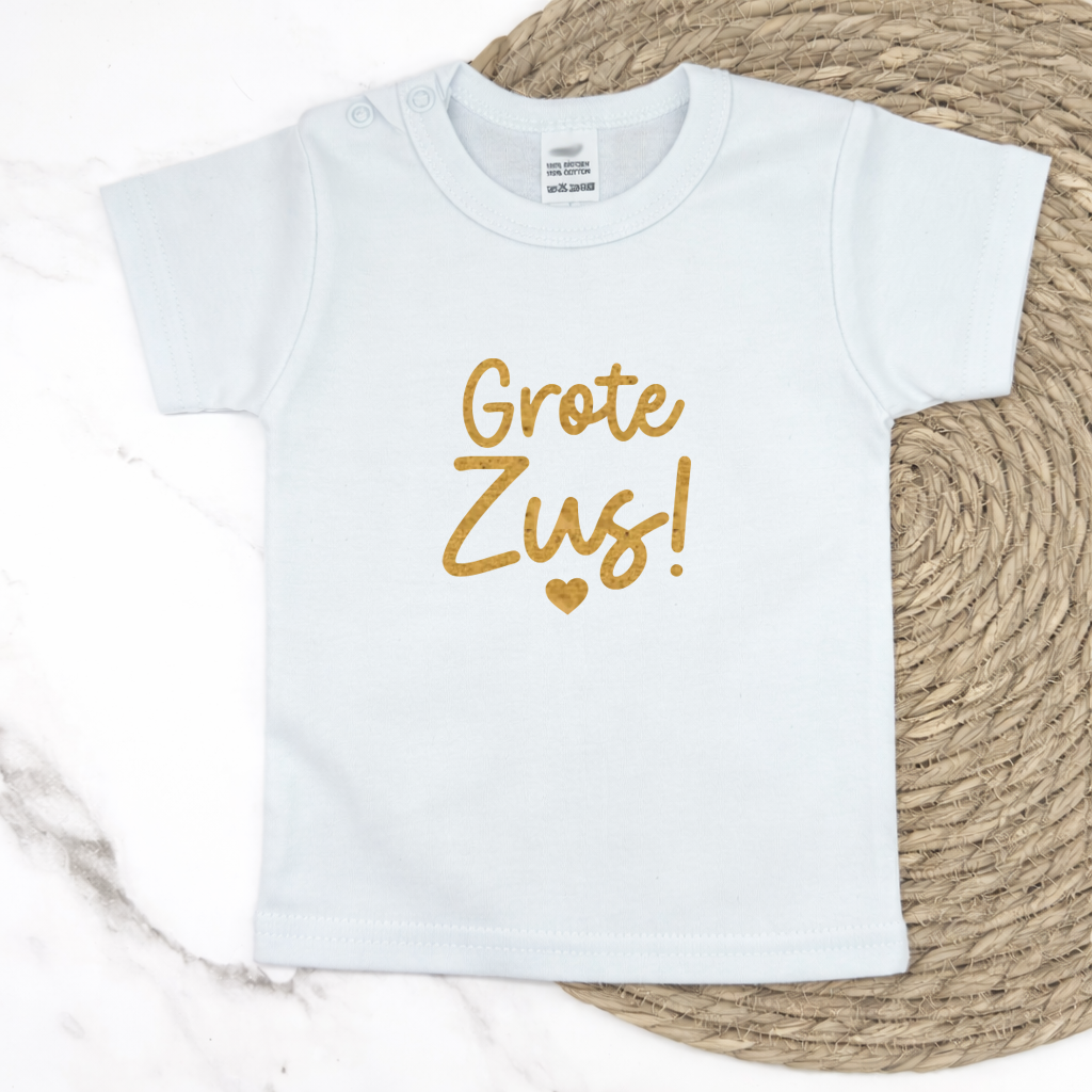 Grote zus met hartje t-shirt