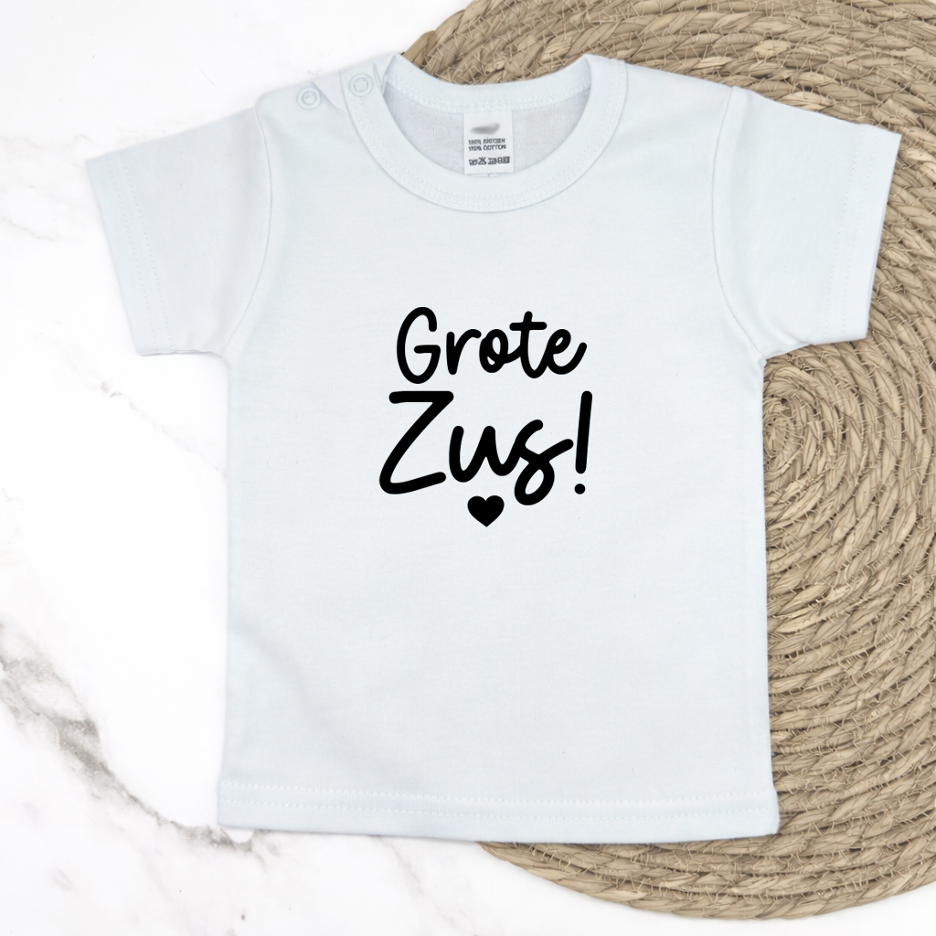 Grote zus met hartje t-shirt