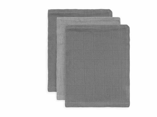 Washandje Bamboe Storm grey (3pack)