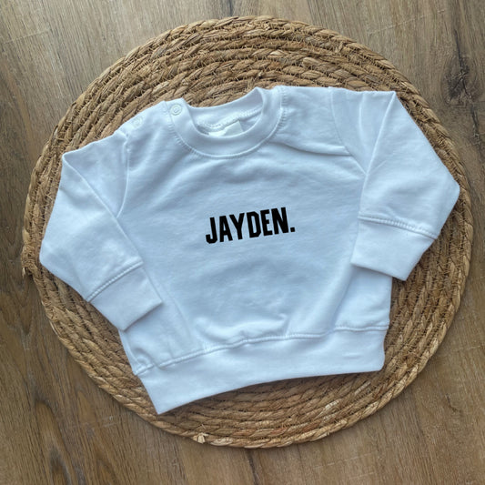 Gepersonaliseerde baby sweater "Simple"